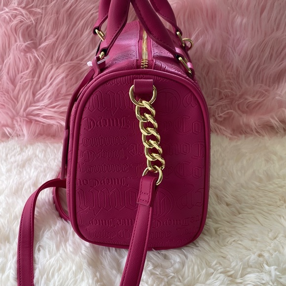 💓 Juicy Couture Deboss Logo Raspberry Speedy Satchel - Picture 4 of 10